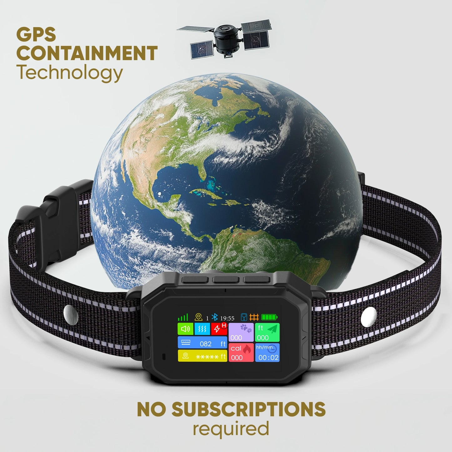STÙNICK SF1 GPS Wireless Dog Fence with App 2-in-1 Fence & Dog Training Collar