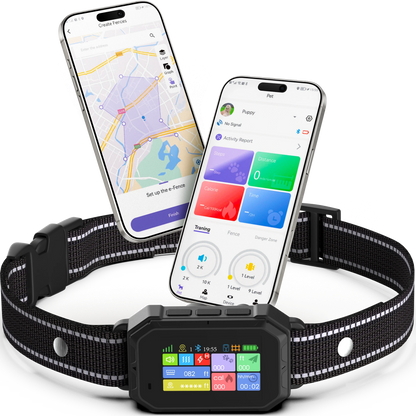 STÙNICK SF1 GPS Wireless Dog Fence with App 2-in-1 Fence & Dog Training Collar